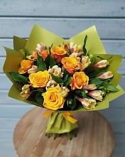 Букет цветов из:  Альстромерии и Розы в Бутурлино