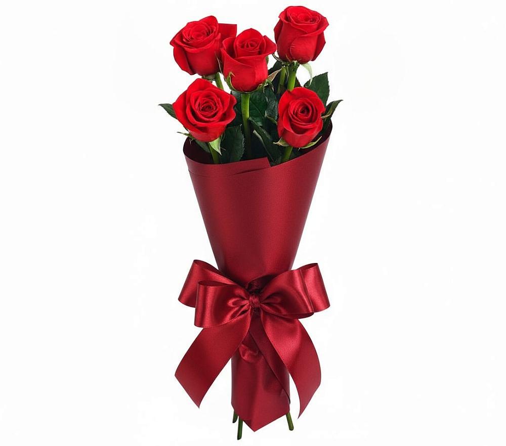 Букет 5 Красных роз Эдлесс Лав в Бутурлино