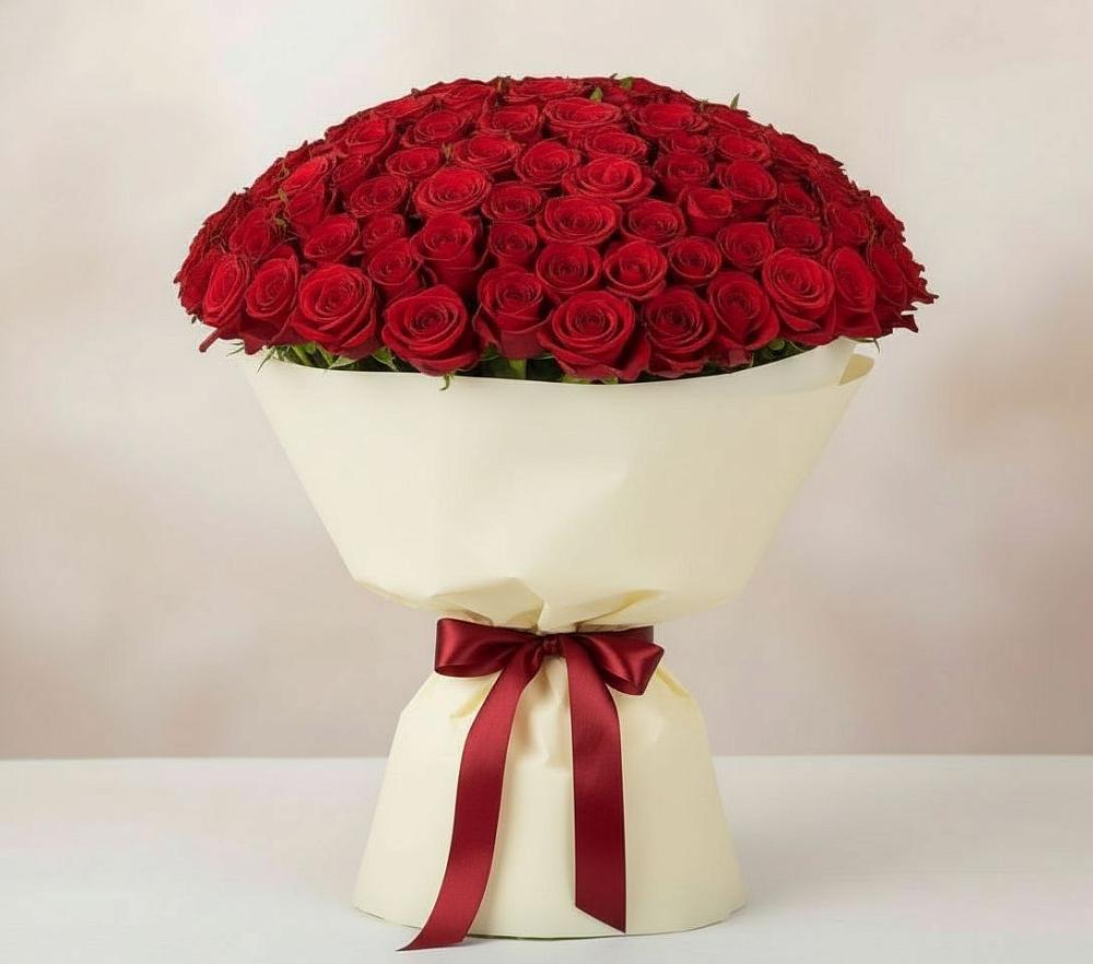 Букет 101 Красная роза Милано в Бутурлино