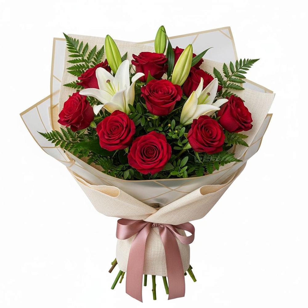 Букет цветов из: Лилии и Розы в Бутурлино