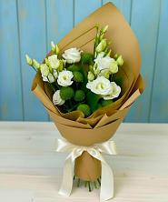 Букет цветов из:  Хризантемы и Лизиантусы в Бутурлино