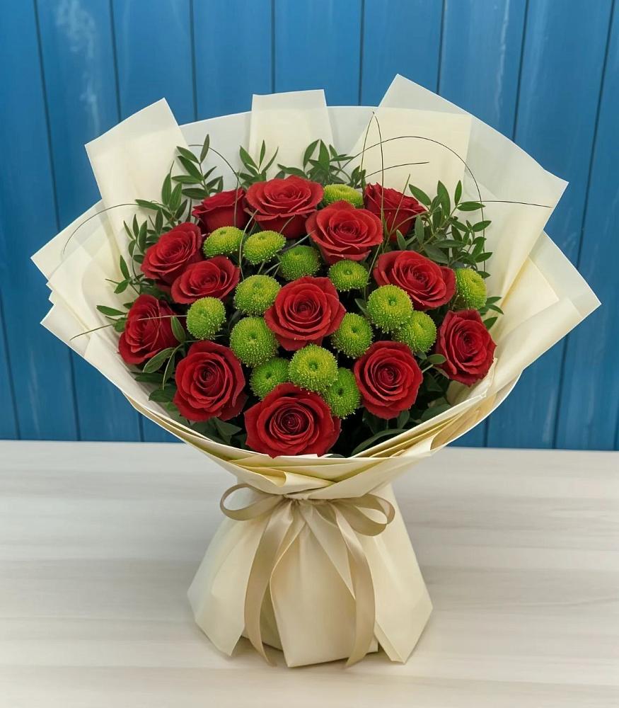 Букет цветов из: Розы и Хризантемы в Бутурлино