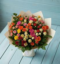 Букет Микс из разноцветных кустовых роз #REPLACE_PRED# Бутурлино